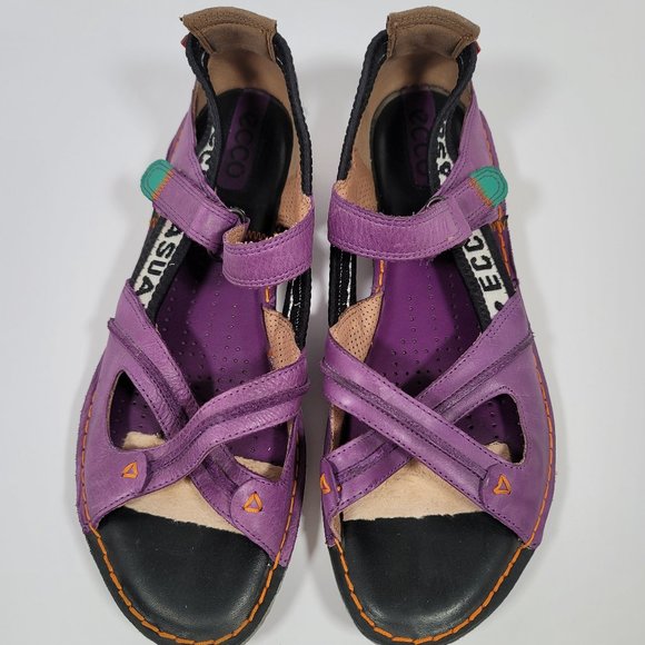 ecco purple sandals